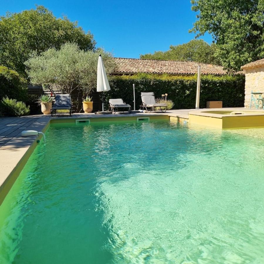 Villa Charmante A Lussan Avec Piscine Privee Et Jardin Closa Exterior photo